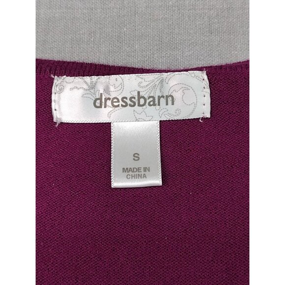 Dressbarn Women's Purple V-Neck Long Sleeve Sweat Shirt Small USED - Picture 2 of 6